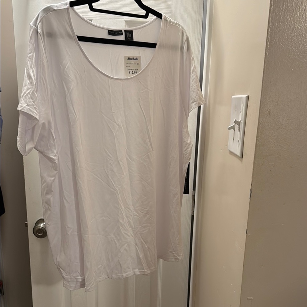 Max Studio White Relaxed Boxy Tee